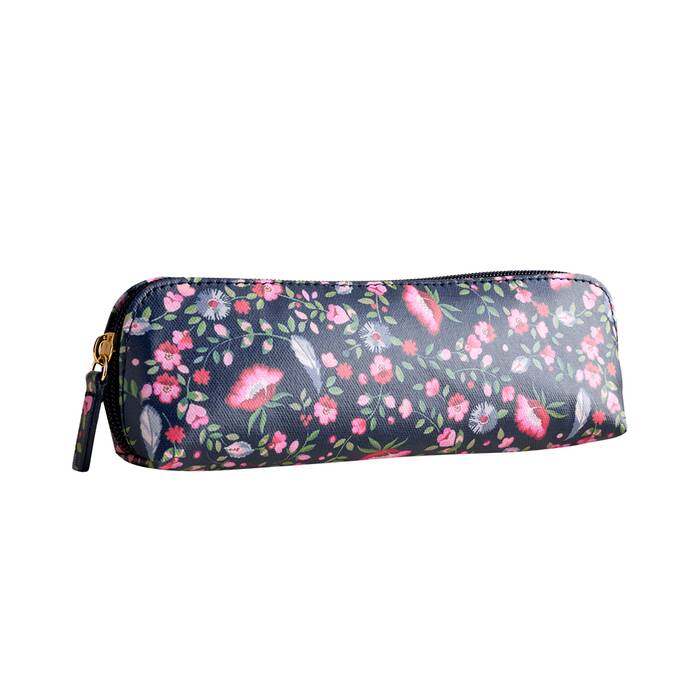 Female Pencil Case Feather Ditsy Navy