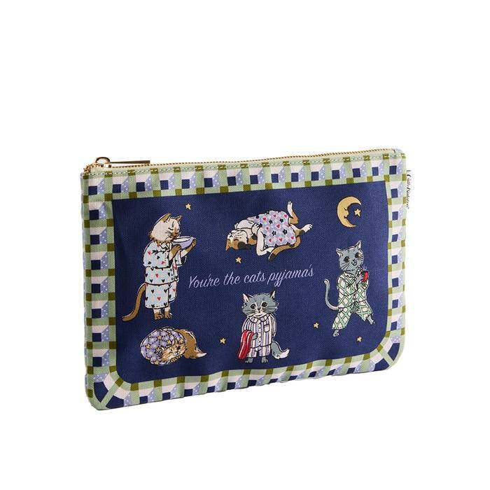 Female Round Pouch Cats Pyjamas Navy