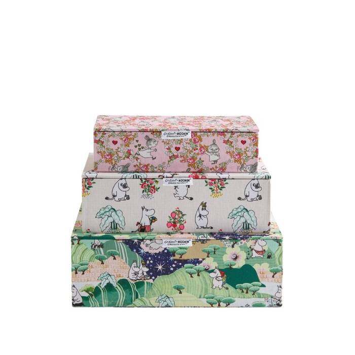 Set of 3 Storage Boxes Little My Ditsy Multi-Color