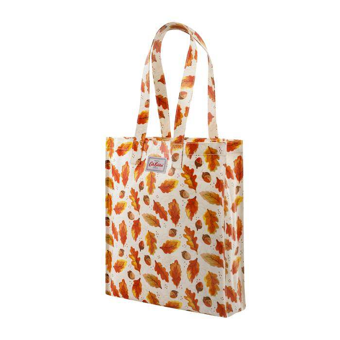 Shiny Bookbag Falling Leaves Cream 1