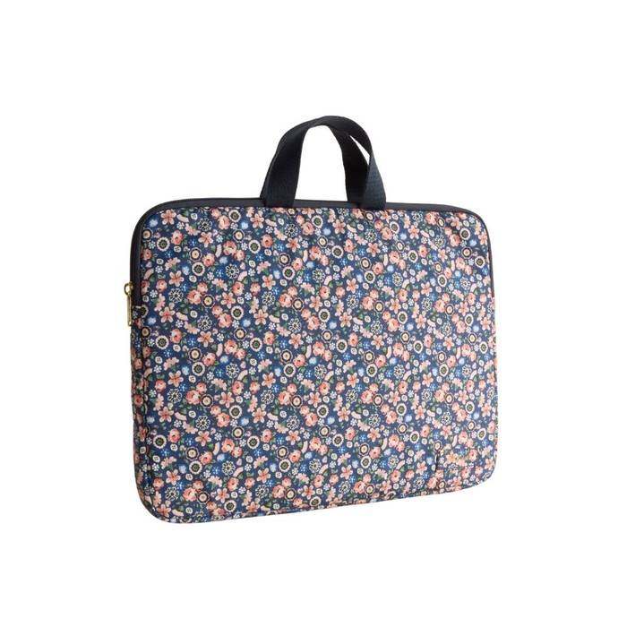 Female Laptop Case 15" Pearly Queen Ditsy Navy