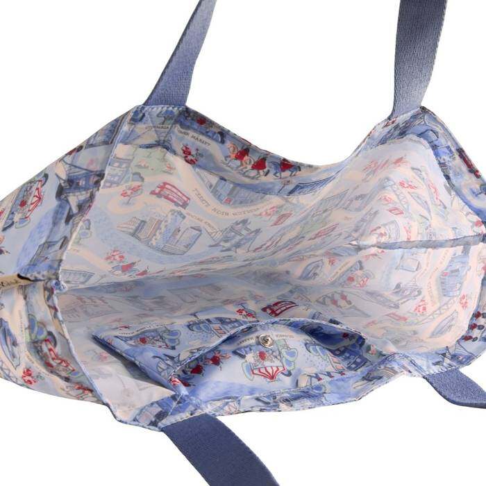 Female Foldaway Tote London Town Blue 1