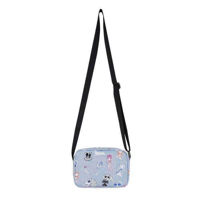 Foldaway Heart Cross Body Glamorous Dogs Blue 1