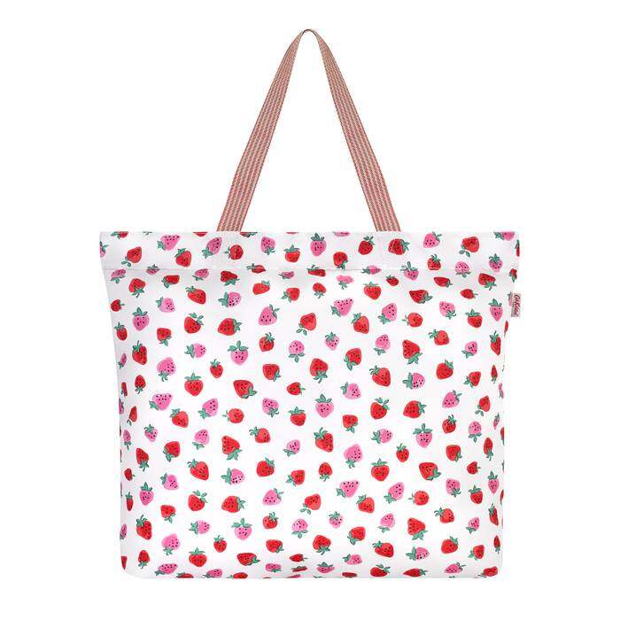 Large Foldaway Tote Sweet Strawberry