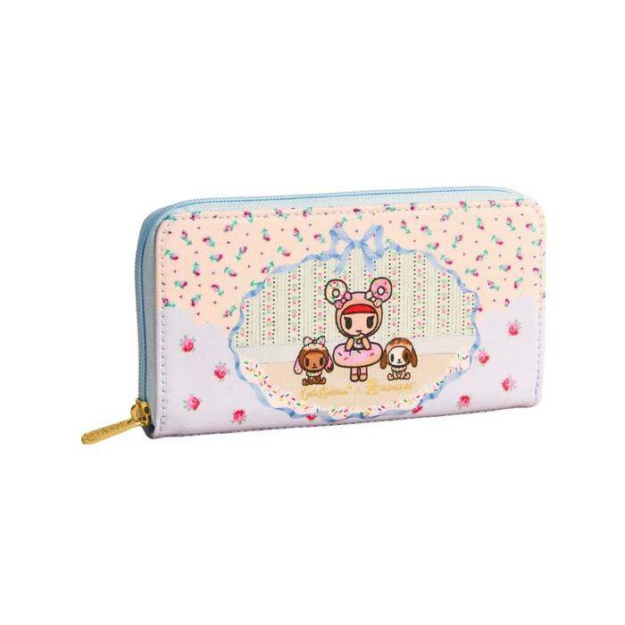 Female Continental Wallet Tokidoki Paper Dresses Blue