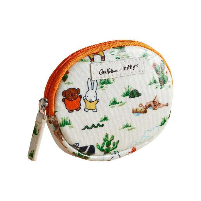 Female Oval Coin Purse Miffy Rodeo Ecru