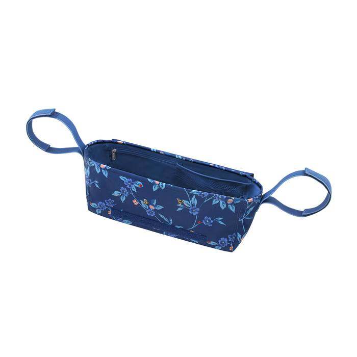 Pushchair Organiser Greenwich Flowers Midnight Blue 1