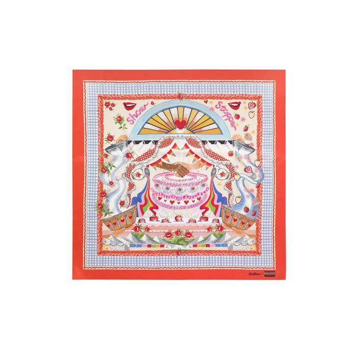 Silk Scarf GBBO Showstopper Placement Pink/Cream