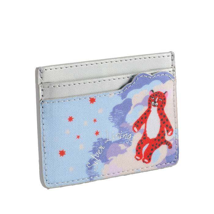 Female Card Holder Silver Linings Blue