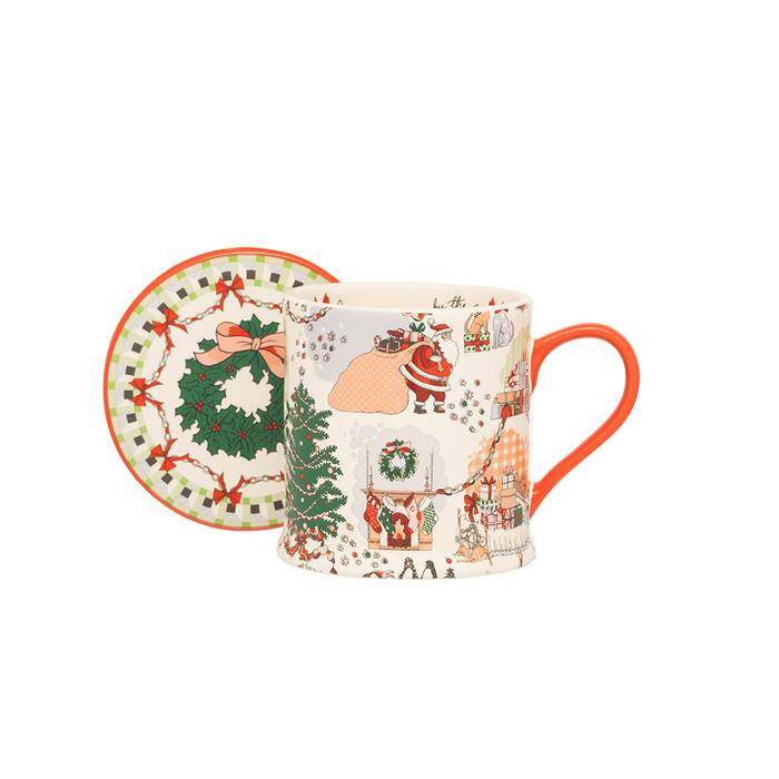 MUG & Coaster Christmas Ditsy Multi 1