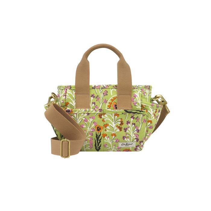 Mini Tripper Cross Body Paper Pansies Green 1