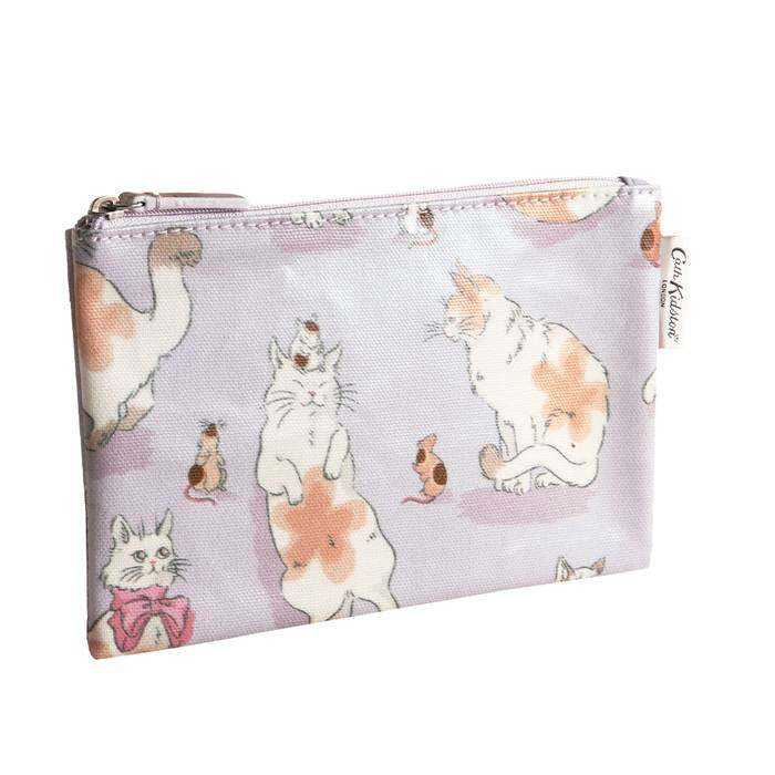 Female Zip Purse Cats & Mouse Pink