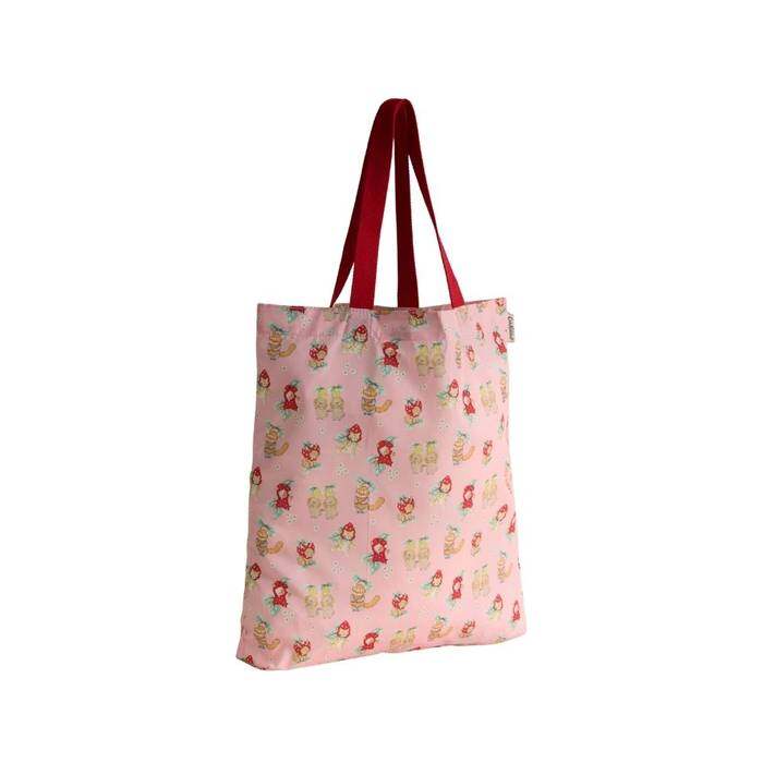 Female Foldaway Tote Friendly Fruit Pink