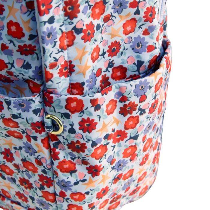 Female Compact Backpack Folding Star Ditsy Blue 1