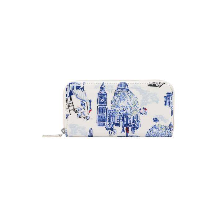 Continental Zip Wallet  30 Years London Toile Cream
