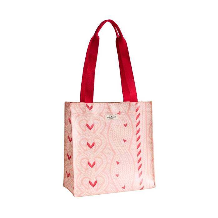 Female Medium Bookbag Knit Print Pink