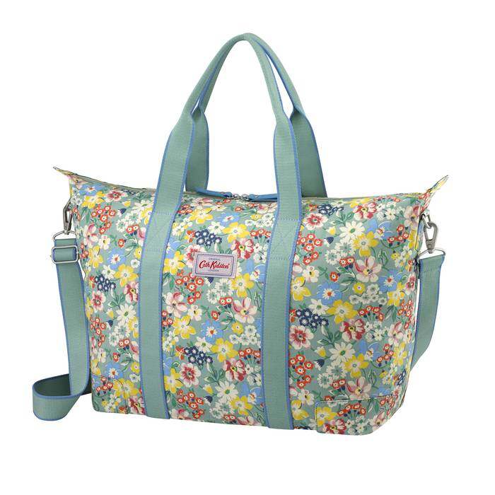 Foldaway Overnight Bag Portland Flowers Sage 1