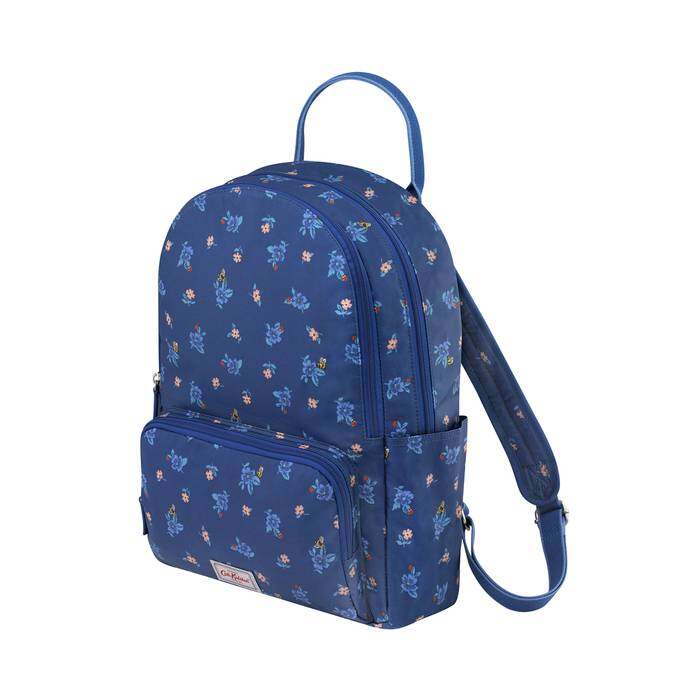 Pocket Backpack Greenwich Flowers Ditsy Midnight Blue 1