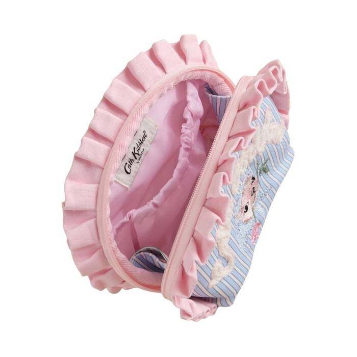 Half Moon Pouch Dog Placement Blue Stripe 1
