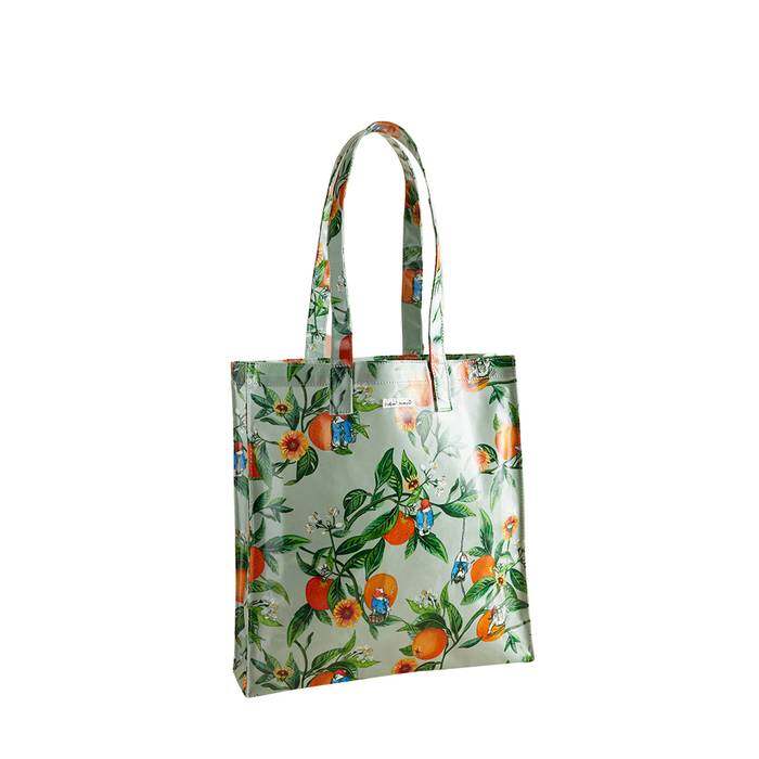 Female Large Bookbag Paddington Oranges Green