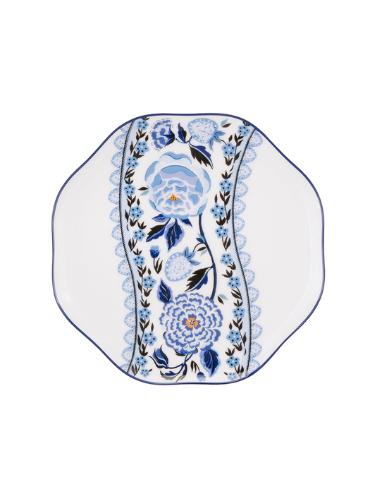 Strawberry Garden Strawberry Garden Blue New Bone China Side Plate Blue