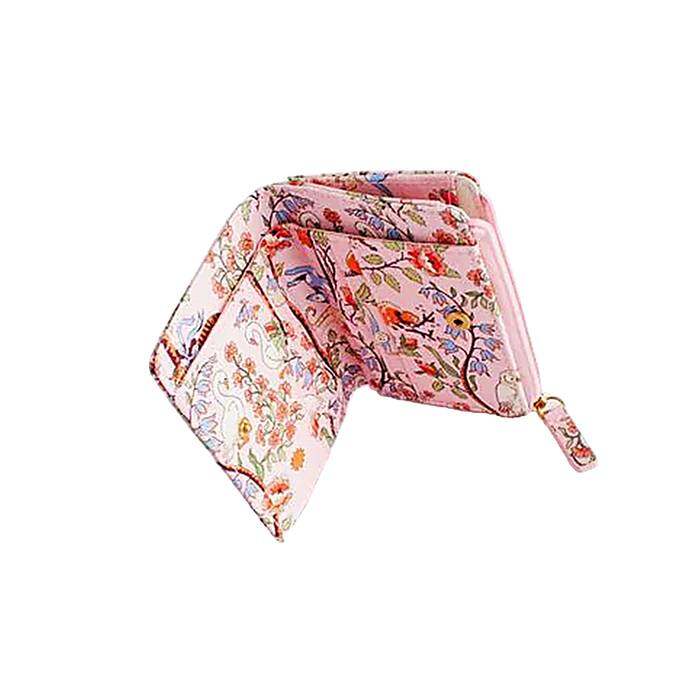 Slim Pocket Purse Flowers & Friends Pink 1