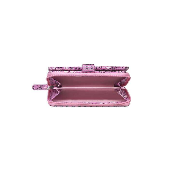 Folded Zip Wallet Bandana Pink 1