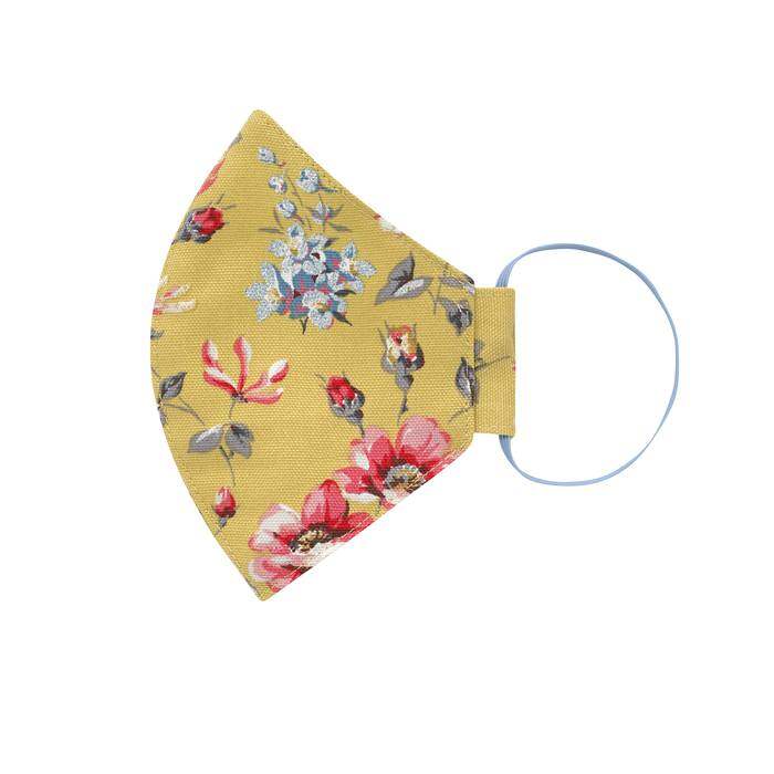 Small Adult Printed Face Covering Pembroke Rose Yellow 1