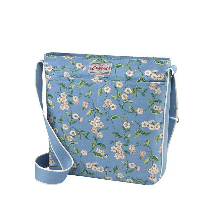 Zipped Messenger Bag Forget me not Mid Blue 1