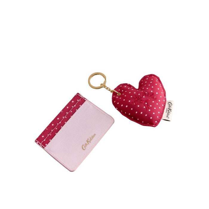 Gift Set Card Holder & Charm Red Sport Multi-color