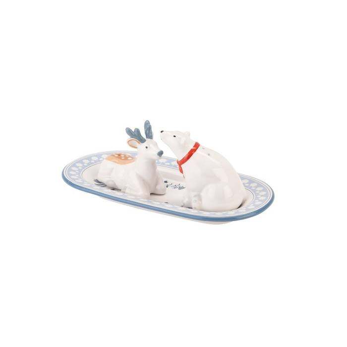 Set Salt & Pepper Shakers Polar Bear Deer Multi-color