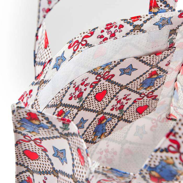 Female Small Bookbag Paddington Check Ecru 1