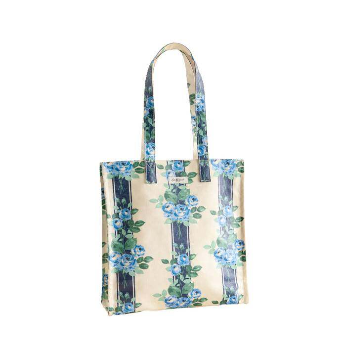 Large Bookbag Garden Stripe Blue