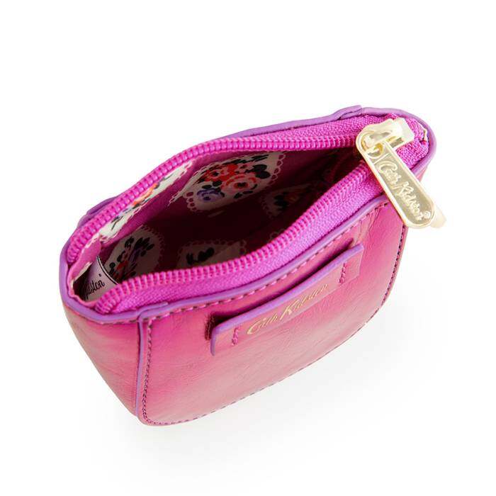 Female Curve Coin Purse Pink Metallic Pink 1