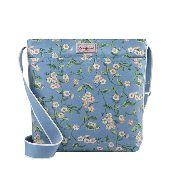 Zipped Messenger Bag Forget me not Mid Blue