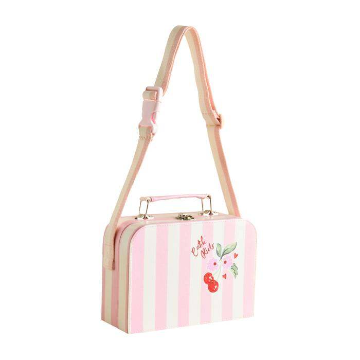 Kids Girl Crossbody Cherry Stripe Pink