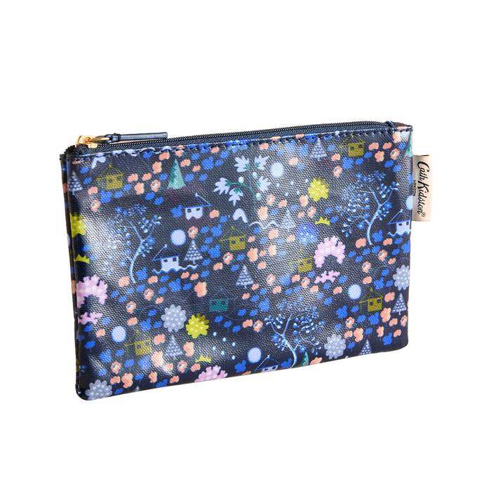 Female Zip Purse Tiny Town Navy
