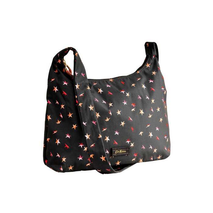 Female Medium Sling Crossbody Folding Star Black