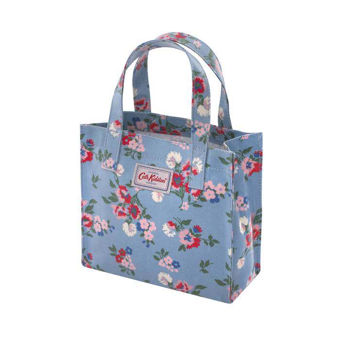 Small Bookbag Summer Floral Light Blue 1