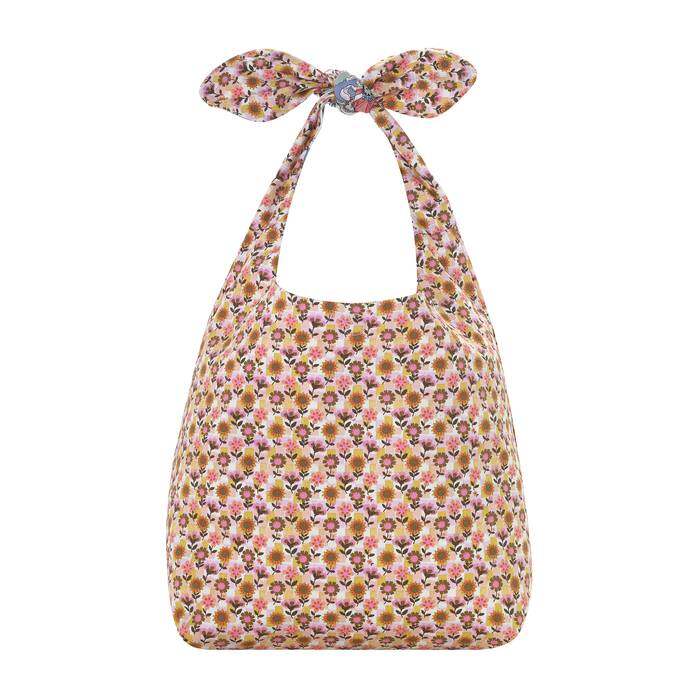 Large Reversible Knotted Shopper Summer Poppy Midscale Pink/Cream 1