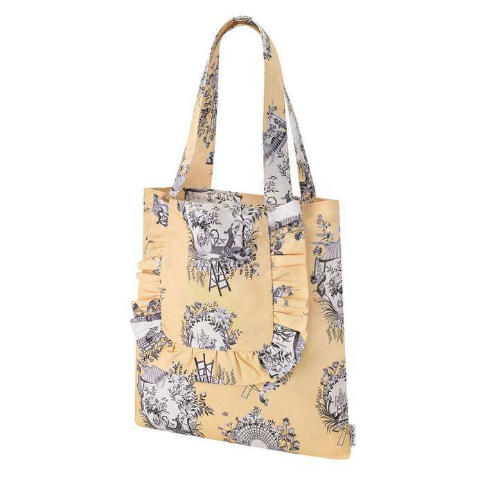 New Frill Tote 30 Years Toile Yellow 1
