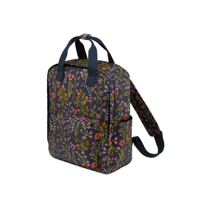 Utility Backpack Paper Pansies Navy