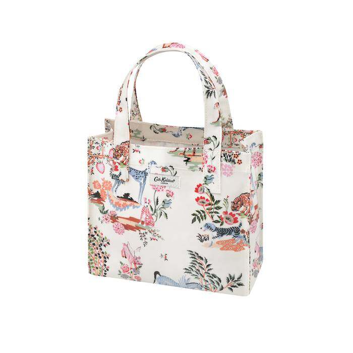 Small Bookbag Painted Kingdom  Cream 1