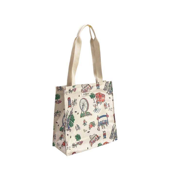 Female Medium Bookbag Lovely London Ecru