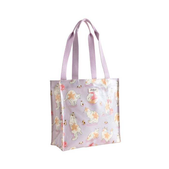 Female Medium Bookbag Cats & Mouse Purple