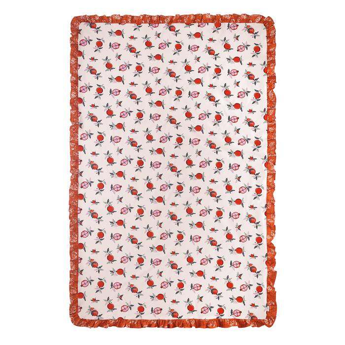 Frill Tablecloth Pomegranate Cream 1