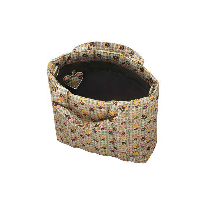 The Quilt Cross Body Check Ditsy Green 1