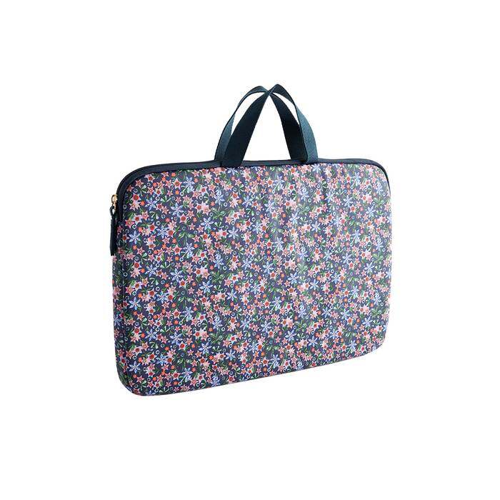 Female 15" Laptop Case Raindrops Navy