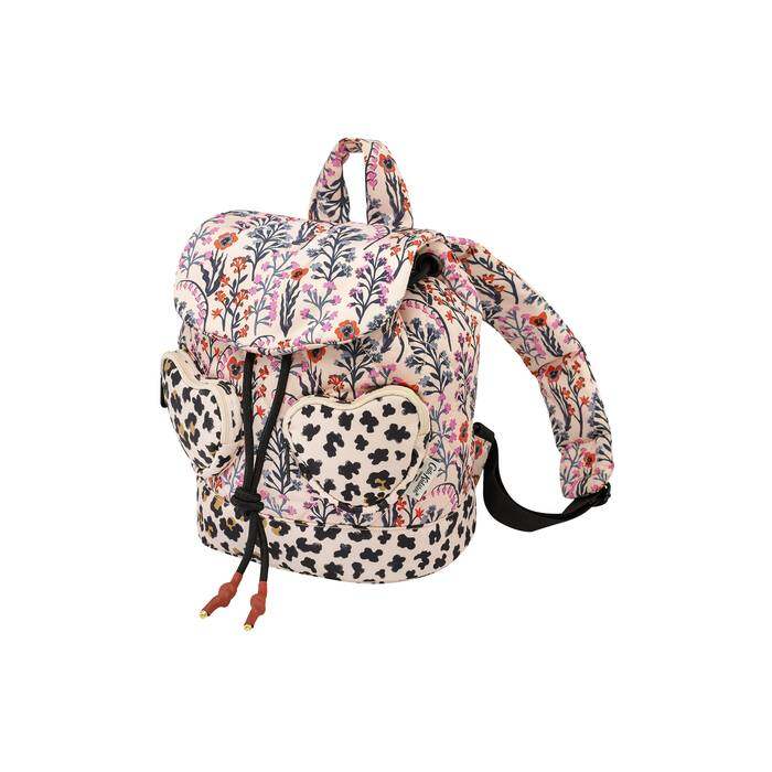 Recycled Rose Mini Backpack Paper Pansies Small Peach