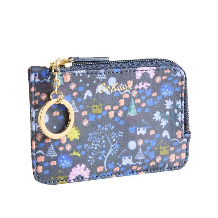 Female Card & Coin Purse Tiny Town Navy